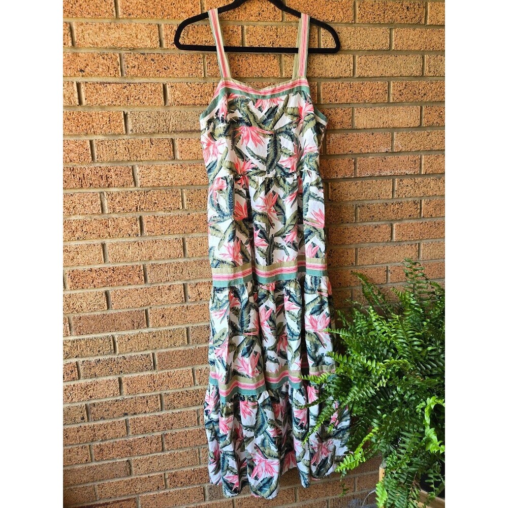 LOFT Tropical Bird of Paradise Tiered Maxi Dress 🌴Size: 6